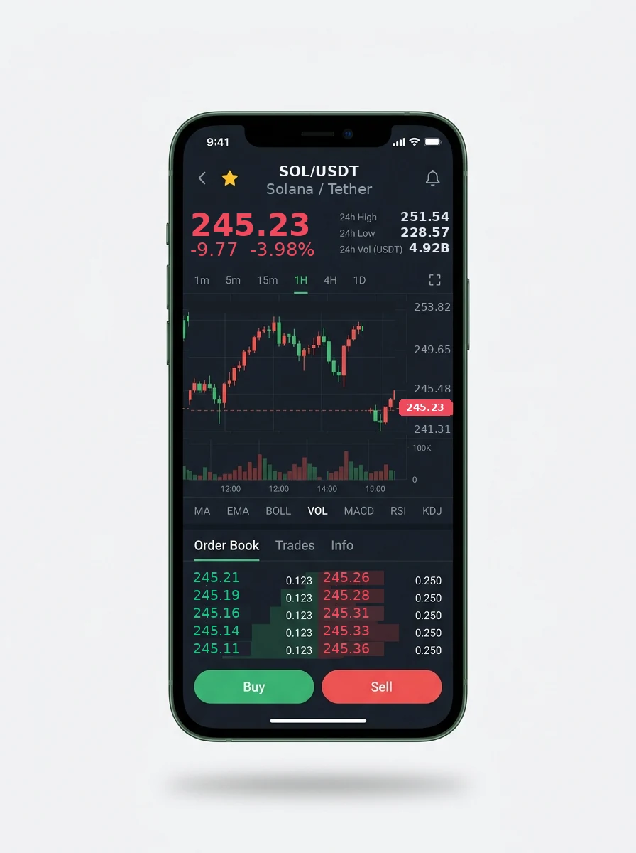 The same portfolio view on a phone screen The same portfolio view on a phone screen